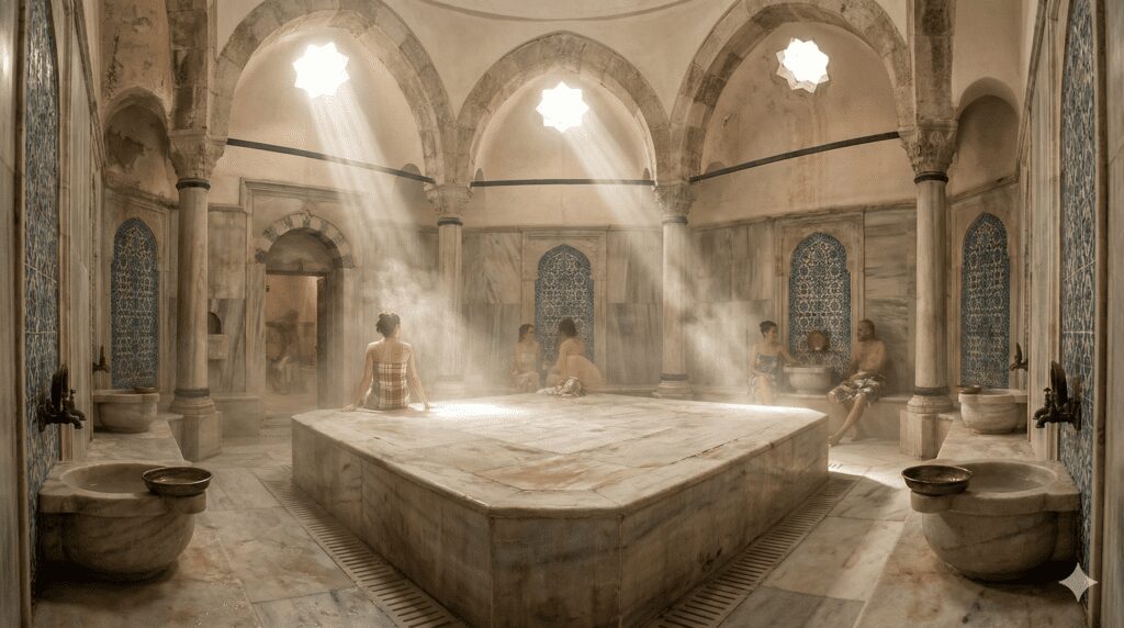 Interior view of an authentic Turkish Bath Experience hammam