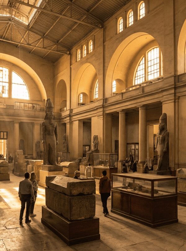 Cairo Tour Pyramids Museum Hurghada inside Egyptian Museum main hall