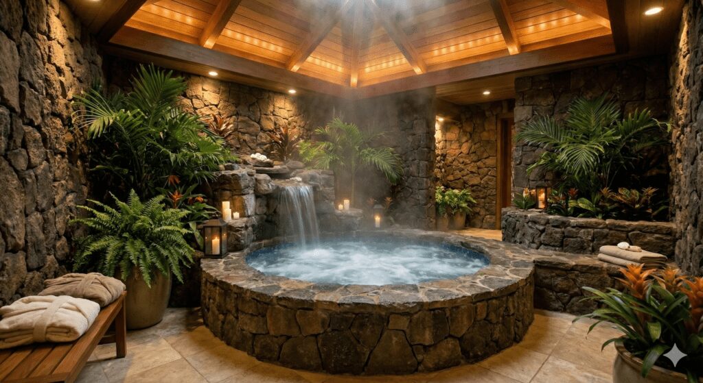 Relaxing Jacuzzi session part of the Hot Stone Massage Experience