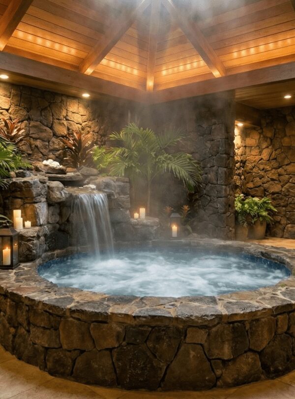 Relaxing Jacuzzi session part of the Hot Stone Massage Experience