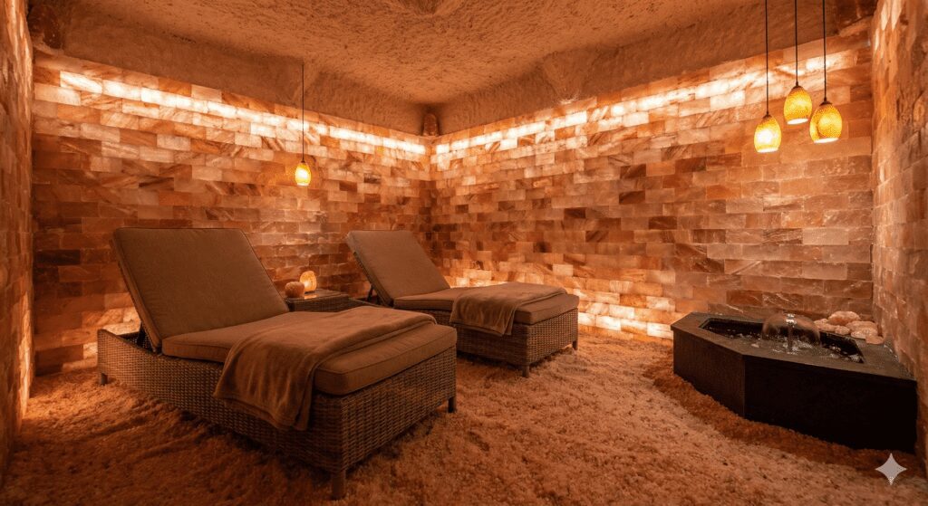 Therapeutic Salt Cave included in the Hot Stone Massage Experience
