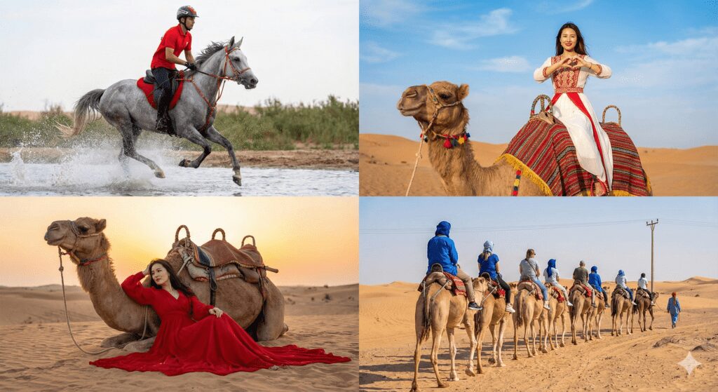 Super Safari Hurghada main image showing quads, horse riding, camels, and stargazing camp